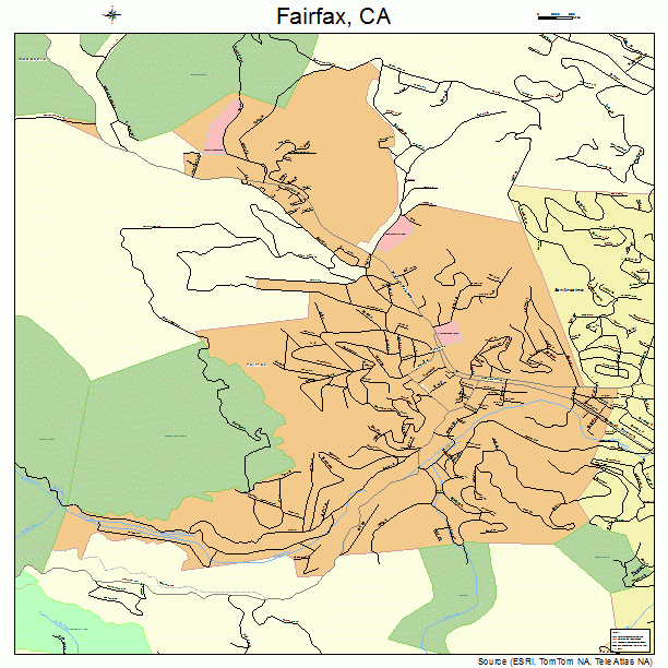 Fairfax, CA street map