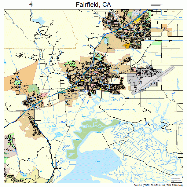 Fairfield, CA street map