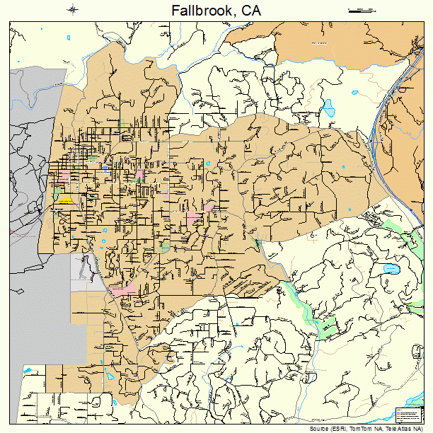 Fallbrook, CA street map