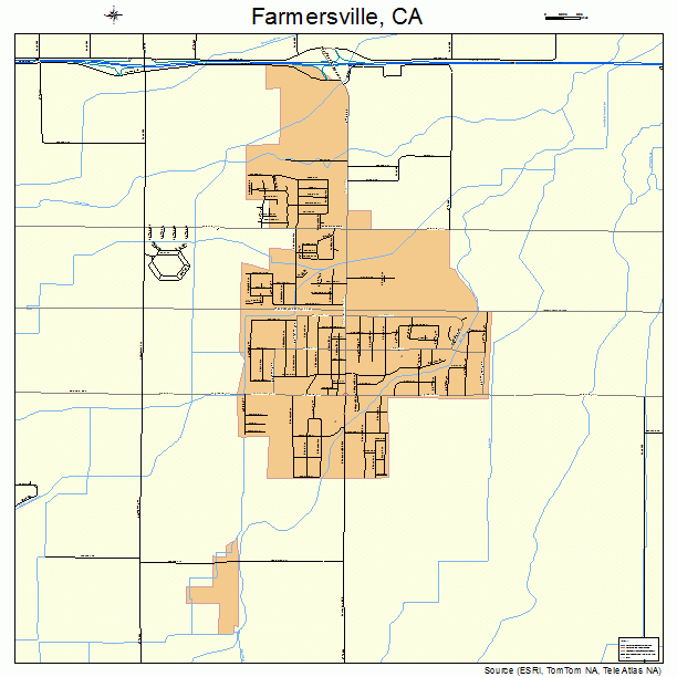 Farmersville, CA street map