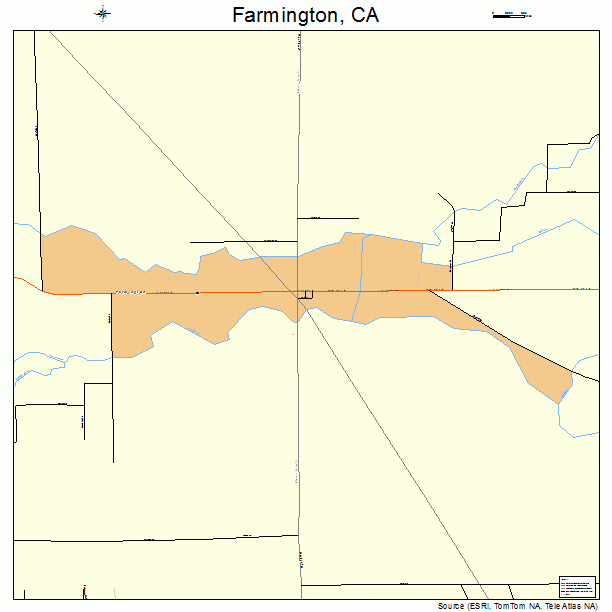 Farmington, CA street map