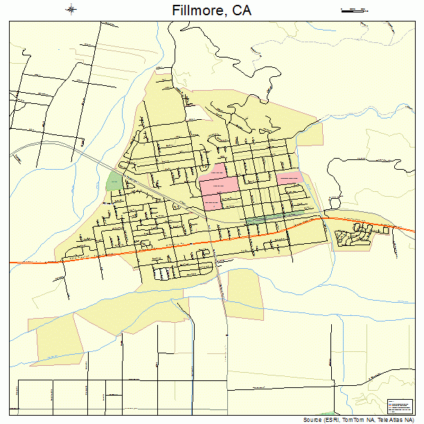 Fillmore, CA street map