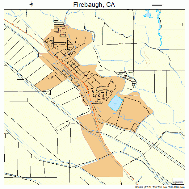 Firebaugh, CA street map