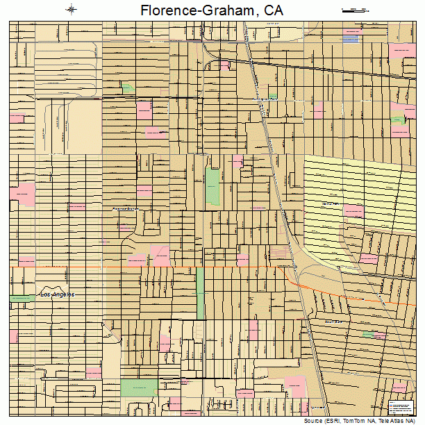 Florence-Graham, CA street map