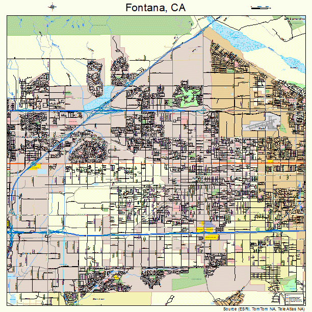 Fontana, CA street map