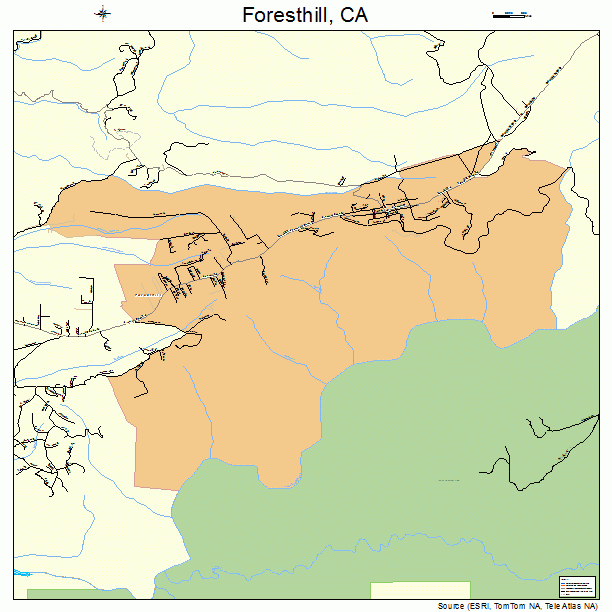 Foresthill, CA street map