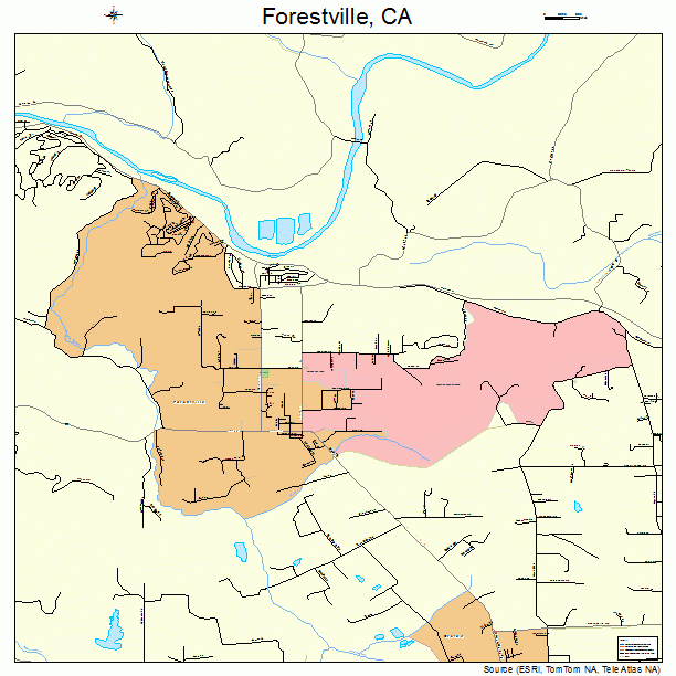 Forestville, CA street map