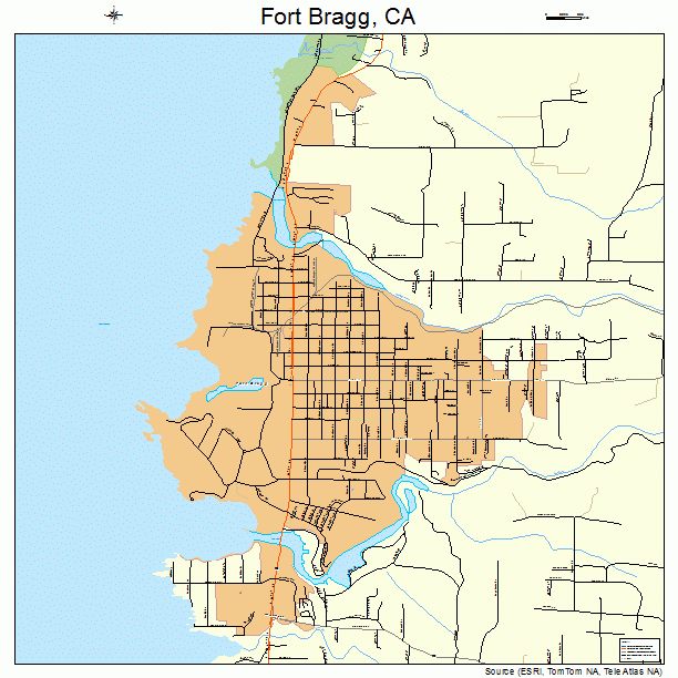 Fort Bragg, CA street map