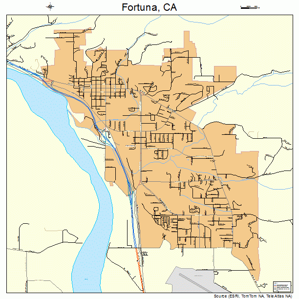 Fortuna, CA street map