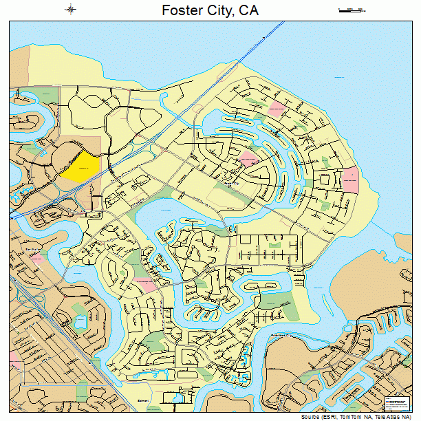 Foster City, CA street map
