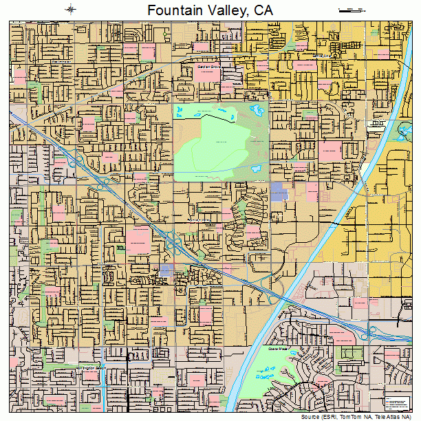 Fountain Valley, CA street map