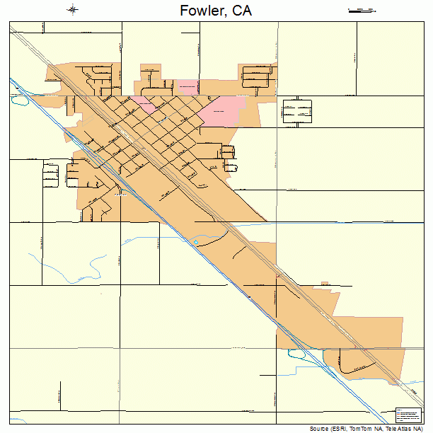 Fowler, CA street map