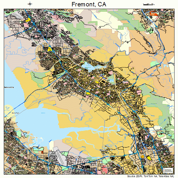 Fremont, CA street map