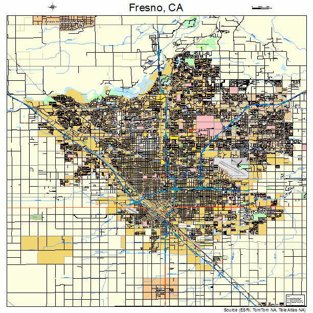 Fresno, CA street map