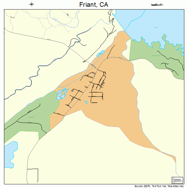 Friant, CA street map