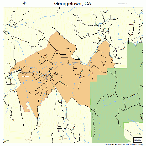 Georgetown, CA street map