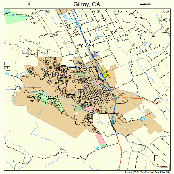 Gilroy, CA street map