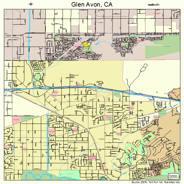 Glen Avon, CA street map