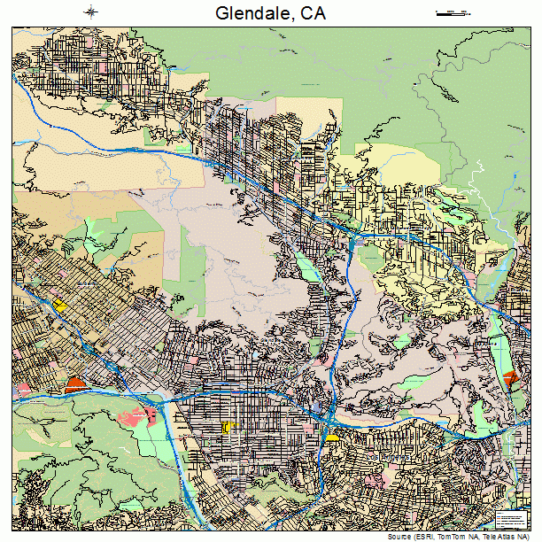 Glendale, CA street map