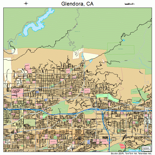 Glendora, CA street map