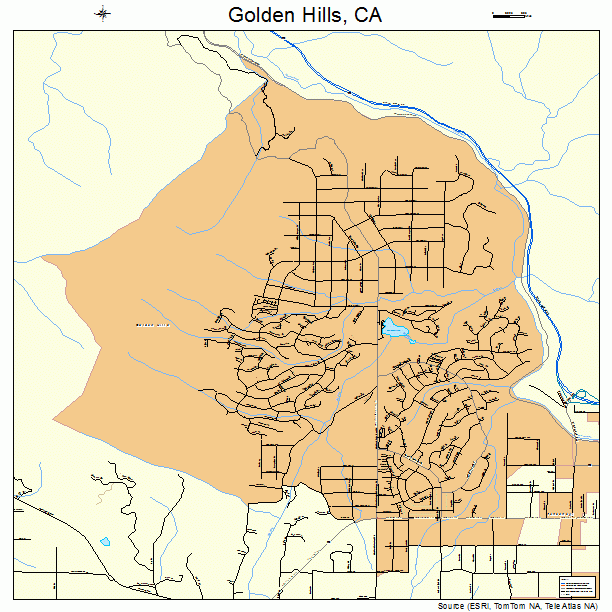 Golden Hills, CA street map