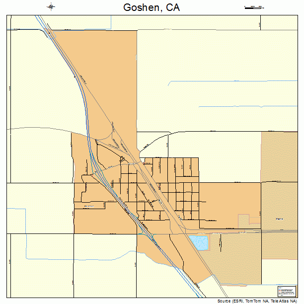 Goshen, CA street map