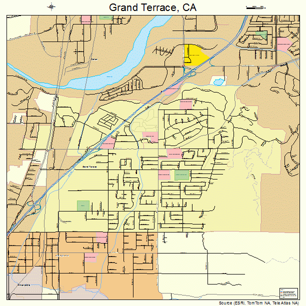 Grand Terrace, CA street map