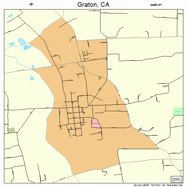 Graton, CA street map