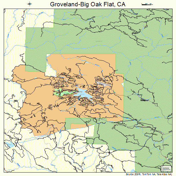 Groveland-Big Oak Flat, CA street map