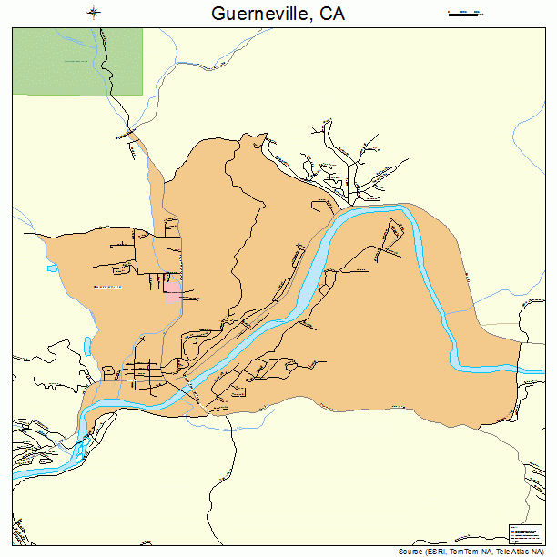 Guerneville, CA street map