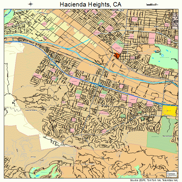 Hacienda Heights, CA street map