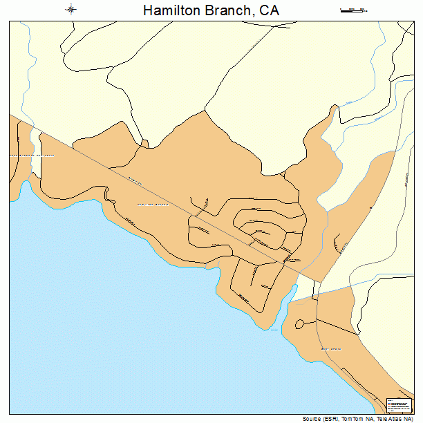 Hamilton Branch, CA street map