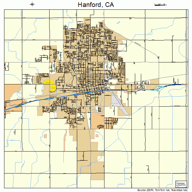 Hanford, CA street map