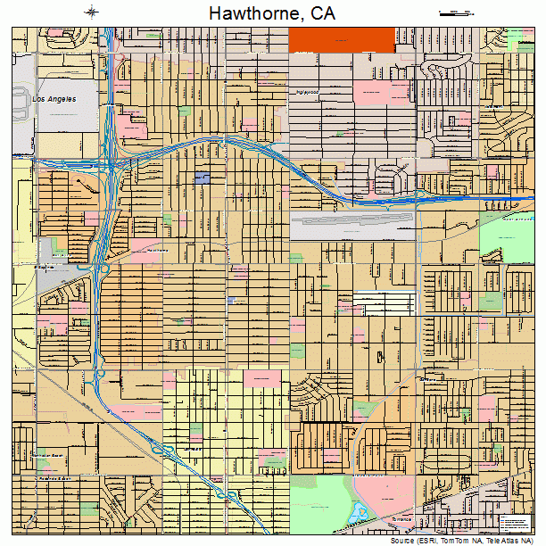 Hawthorne, CA street map