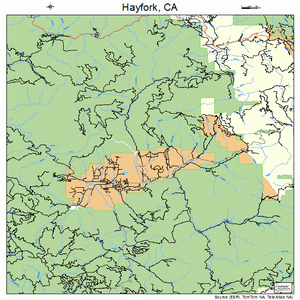 Hayfork, CA street map