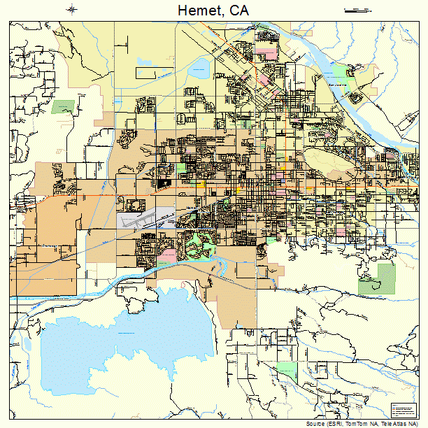 Hemet, CA street map