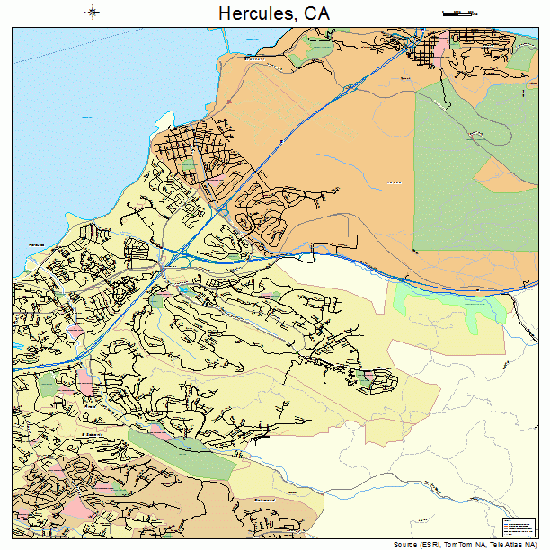 Hercules, CA street map