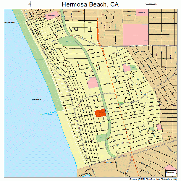 Hermosa Beach, CA street map