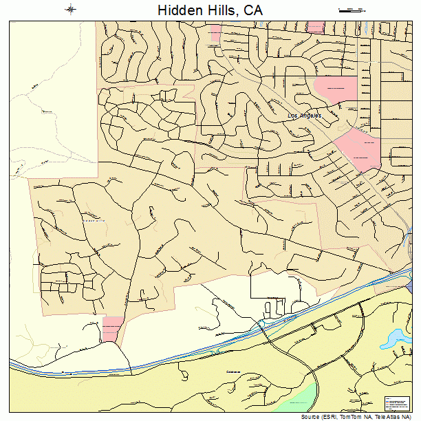 Hidden Hills, CA street map