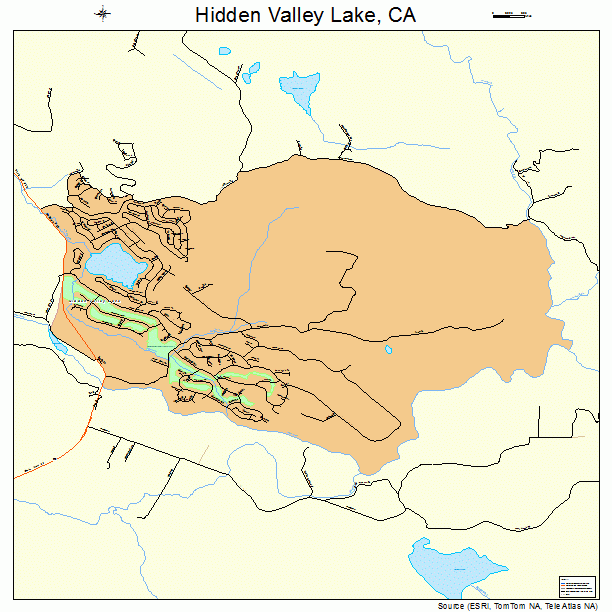 Hidden Valley Lake, CA street map