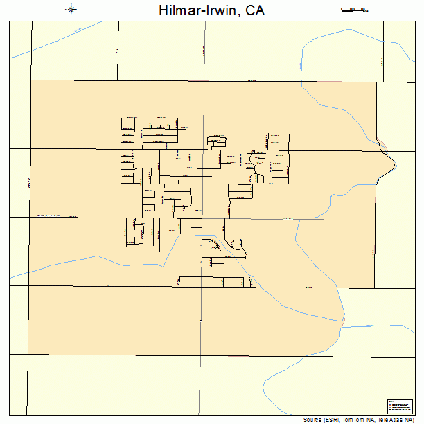 Hilmar-Irwin, CA street map