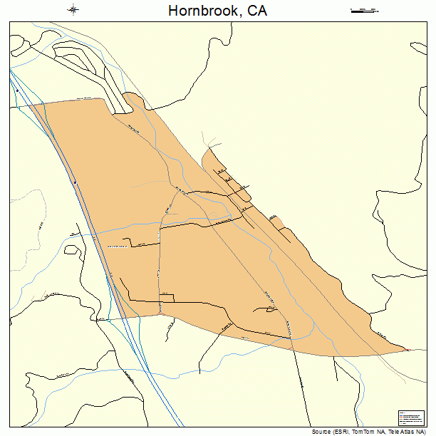 Hornbrook, CA street map