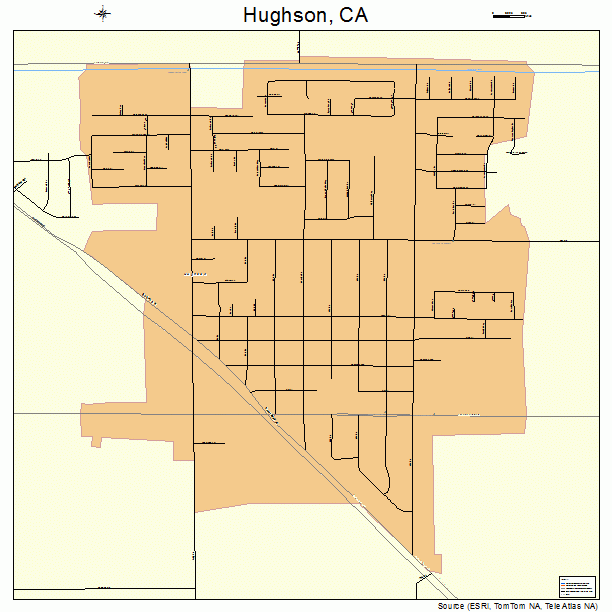 Hughson, CA street map