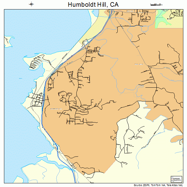 Humboldt Hill, CA street map