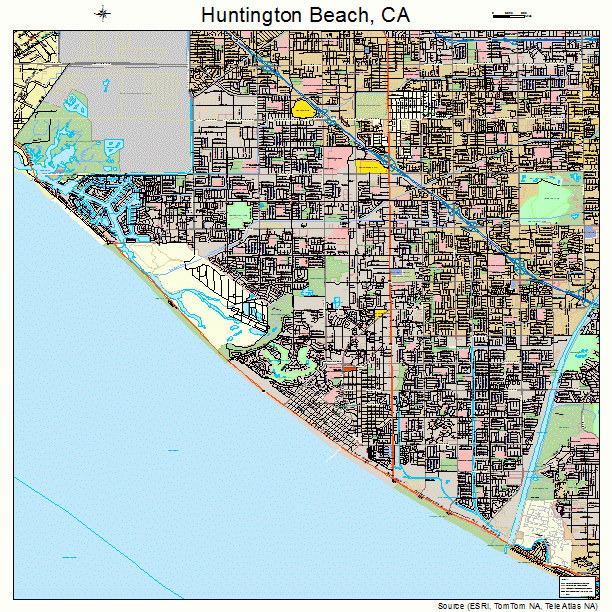 Huntington Beach, CA street map