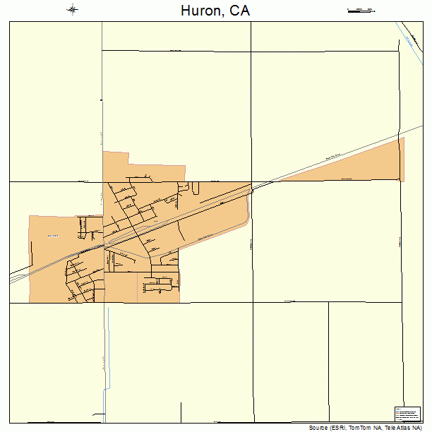 Huron, CA street map