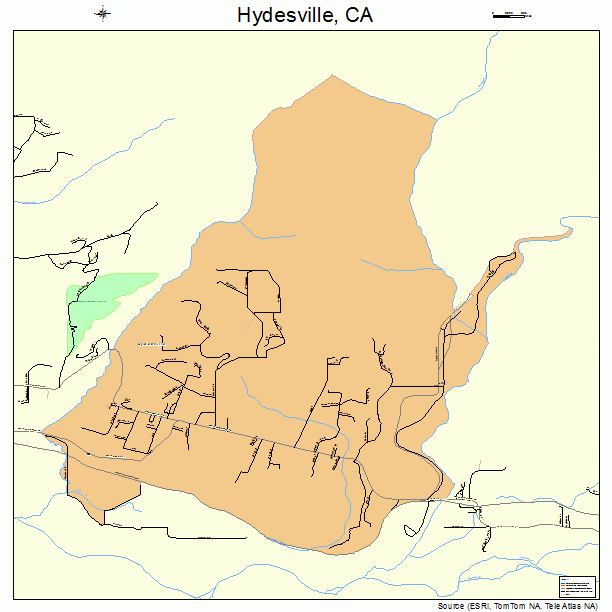 Hydesville, CA street map