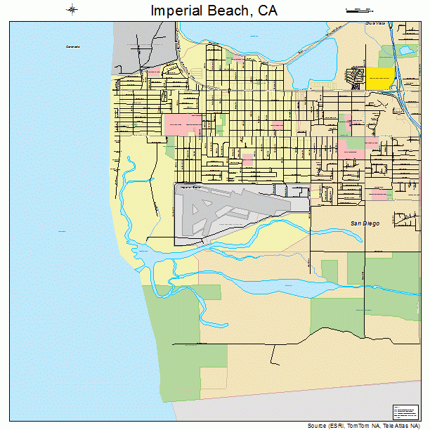 Imperial Beach, CA street map