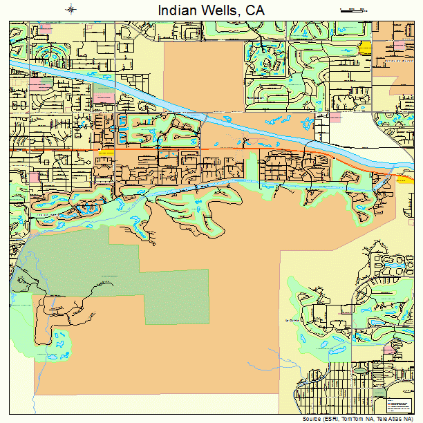 Indian Wells, CA street map