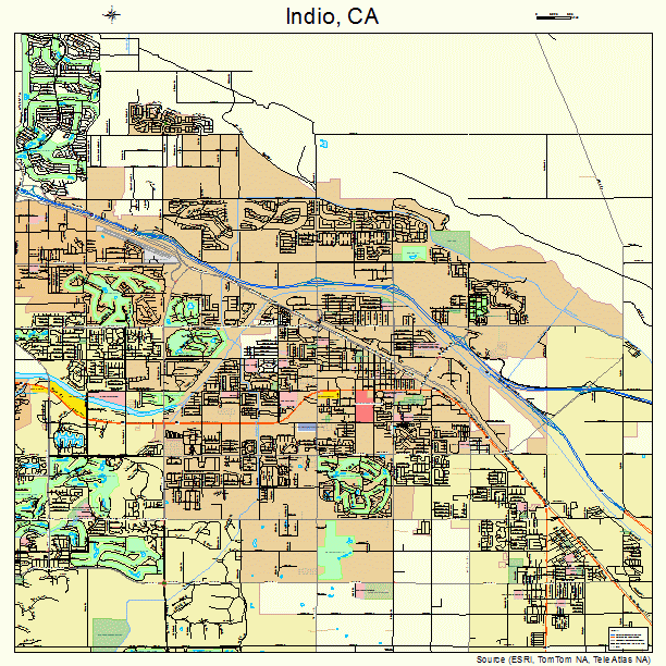 Indio, CA street map